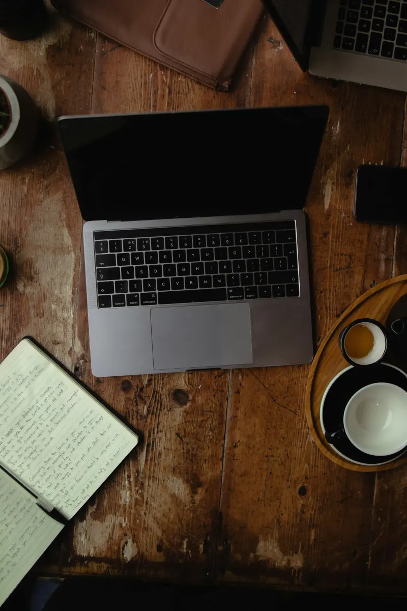 Coffee and laptop photo